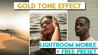 How to Create Gold Tone Effect in Lightroom Mobile // Free Preset