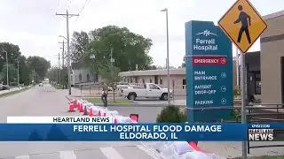 Ferrell Hospital flood damage in Eldorado, Illinois