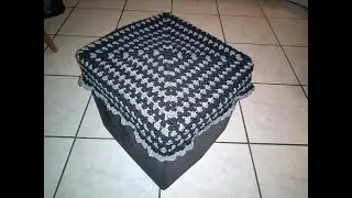 housse de pouf au crochet