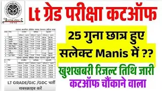 LT Grade Exam Cutoff/ 25 times more students selected, great news for Manis/ cutoff came as a sur...