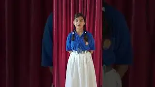 Class 7 student expressing her views on Ozone