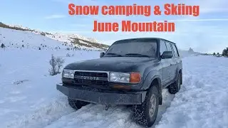 Snow camping & skiing June Mountain 
