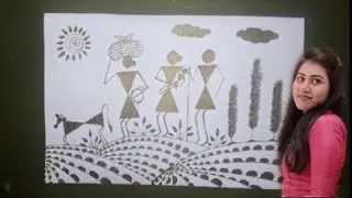 Warli Painting / Farming / Indian Art / Tribal Art / Pen Work / Beginners - Step by Step