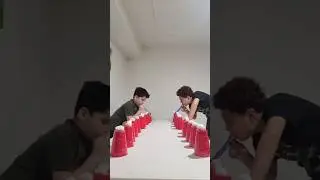 Blow The Cotton Ball Off The Cup Challenge - #partygames, #familygames, #fungames, #funchallenge