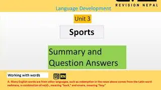 Complete Exercises And Summary of The Sports | English Grade 12 | Unit-3