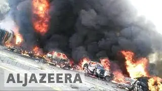 Pakistan fuel tanker crash burns scores to death