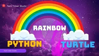 python turtle graphics tutorial #8 | draw rainbow using python turtle