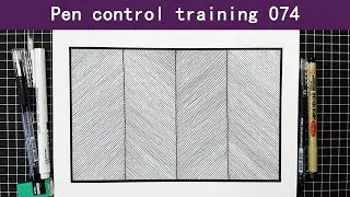 Pen control training 074 | Easiest Zentangle pattern | 控笔 | 禅绕画 | drawTige