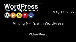Minting NFT's with WordPress