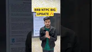 RRB NTPC BIG UPDATE 🔥🔥 #rrbntpc #anuragsirmath #railway #ntpc