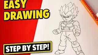 How to Draw Vegeta Step by Step | Dragon Ball Pencil Art
