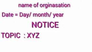 Notice Writing formate | CBSE Official Letters | Writing Applications | Sample Letters