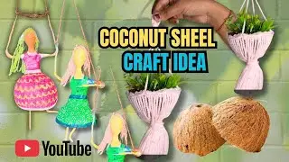 Best Out of Waste Coconut Shell Craft | Balcony Decor DIY ✨ Easy DIY Craft Idea 😱