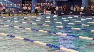 David Johnston and Will Gallant of The Swim Team swimming with Bobby Finke unrested at the US Open.