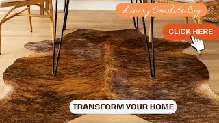 Natural Brindle Cowhide Rug | Premium Cow Hide | Real Exotic Leather Texture