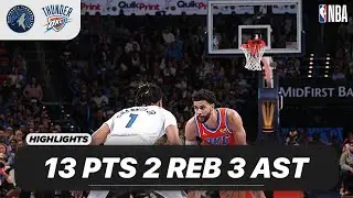Ajay Mitchell vs Minnesota Timberwolves | 13 PTS 2 REB 3 AST | NBA 11-27-2025 Highlights