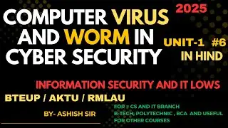 Computer Virus and Worm in Cyber Security 🦠  Difference Types & Examples Explained in Hindi  #Cyber