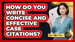 How Do You Write Concise And Effective Case Citations? - Courtroom Chronicles