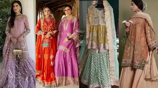 Most Fabulous & Gorgeous Mayon Mehndi Party Wear Sharara Gharara Dress Designing Ideas 2026