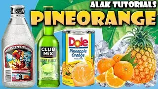 PINEORANGE GIN MIX! Lime Juice + Pineapple Orange Juice Pinoy Cocktail | Alak Tutorials 197