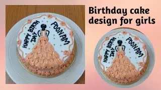 Cake design for girls /birthday cake design#homemadecake 