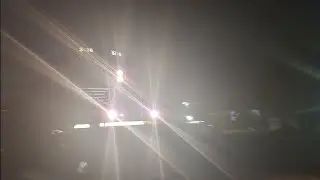 UP #5728 Leads A Mixed Freight Train And Head's East At Night And Gives A Horn Salute!