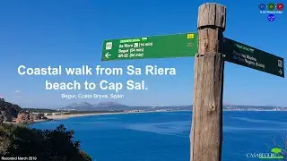 Coastal walk from Sa Riera Beach to Cap Sal (Begur, Costa Brava, Spain).