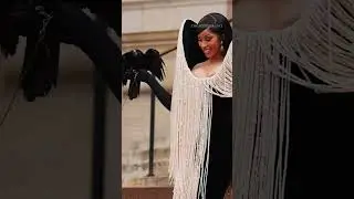 Cardi B Holds Live Crow At Paris Couture Fashion Week