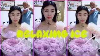 ASMR PURPLE SOFT ICE EATING | SHORT | RELAX VIDEO