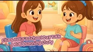 Ella & Bella Talk About Their School Day 🎒📚Fun Kids Story About School & Learning 🌟