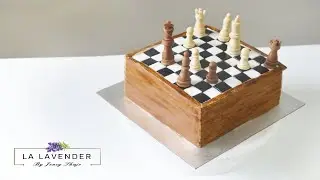 Chessboard cake tutorial || fondant chessboard pieces