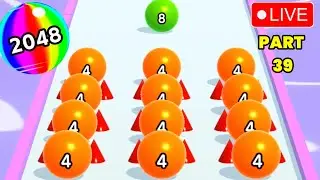 Ball run 2048 merge number Live Gameplay | Ball run game | Part 39 |#ballrun2048 #progamingadda