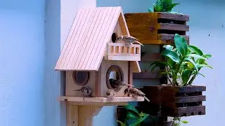 DIY Wooden Bird Feeder From Old Pallets