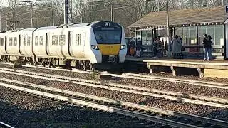 Thameslink class 700 arrive at huntingdon 