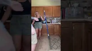 Only Girls Can Do This Broom Trick 🧹 #shorts