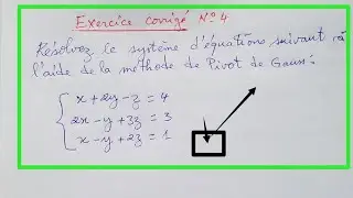 Résolution de système d'équation linéaire N°4