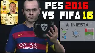 Iniesta & PES 2016 Vs FIFA 16 stats comparison