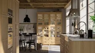 Get familiar with FORSBACKA oak veneer kitchen fronts