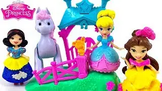 DISNEY PRINCESS LITTLE KINGDOM MAGICAL MOVERS PONY RIDE STABLE WITH CINDERELLA THAT TWIRLS THE PONY