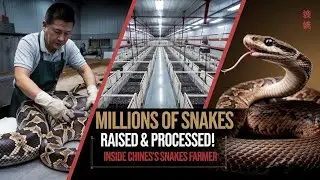 How Chinese Farmers Raise and Process MILLIONS Of Snakes#snacks#SnakeFarming #agriculture#china
