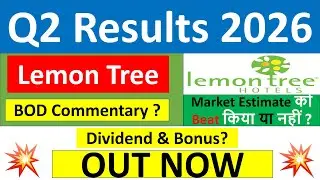 Lemon Tree Q2 results 2026 | Lemon Tree results today | Lemon Tree Share News | Lemon Tree Share