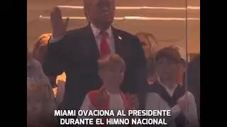Ovacion en el Hard Rock Stadium de Miami por Trump y su familia #viralvideo #youtubeshorts #shortvid