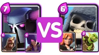 clash royale PEKKA deck vs giant skeleton deck