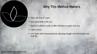 Introduction to the Middle-Way Method: A New Way to Plan