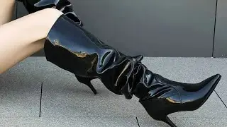 Womens are in latex long high heels comfortable.boots