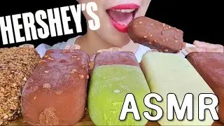 ASMR Hershey's Ice Cream *Chocolate, Toffeenut, Green Tea Eating 허쉬 아이스크림 *초코, 화이트, 토피넛, 녹차 먹방 리얼사운드