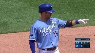 CLE@KC: Merrifield extends hitting streak to 18 games