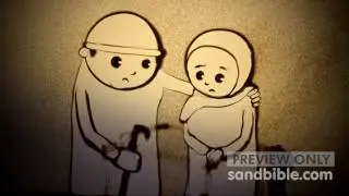 Christmas Sand Drawing - Luke 1:1-25 - Sand Bible