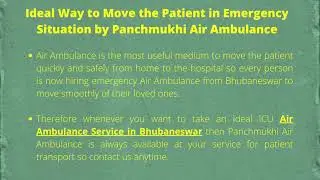 Select Air Ambulance Service in Bangalore and Bhubaneswar with Smart ICU Support