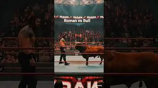 Roman vs Bull 🐂 #wwe #wrestling #wwematch #bull #www #viral #2025 #reels #romanreigns